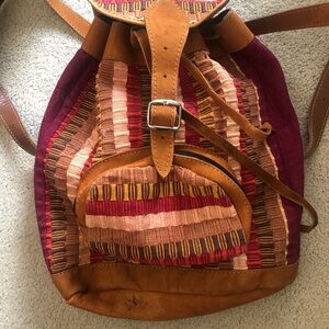 Multicolor Striped Women's Backpack